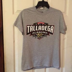 Talladega Alabama AL 50 Years of Racing Gray T-Shirt Mens Small S